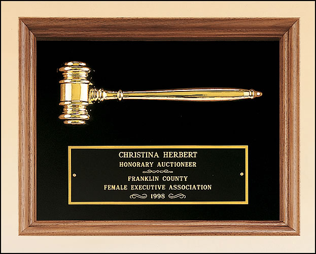 Gavel Frame Plaque