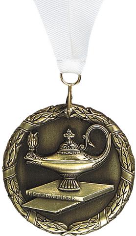 Lamp of Knowledge 3D Medal