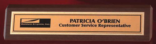 Name Plate Walnut
