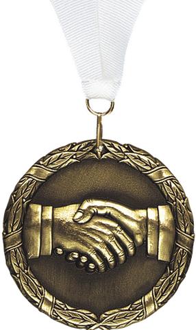 Shaking Hands 3D Medal