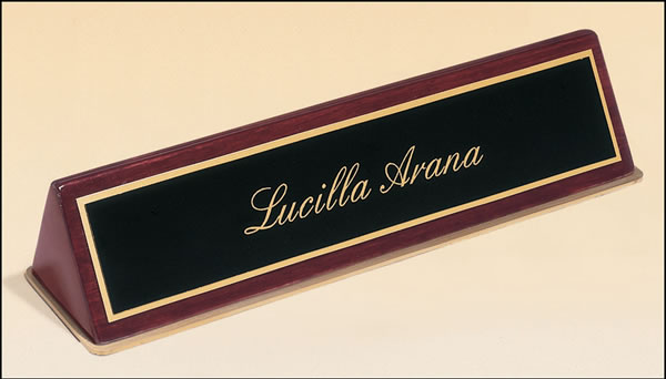 Name Plate Rosewood