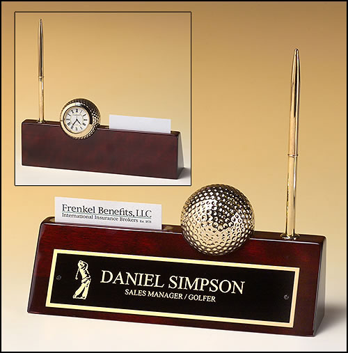 Golf Rosewood Desk Set