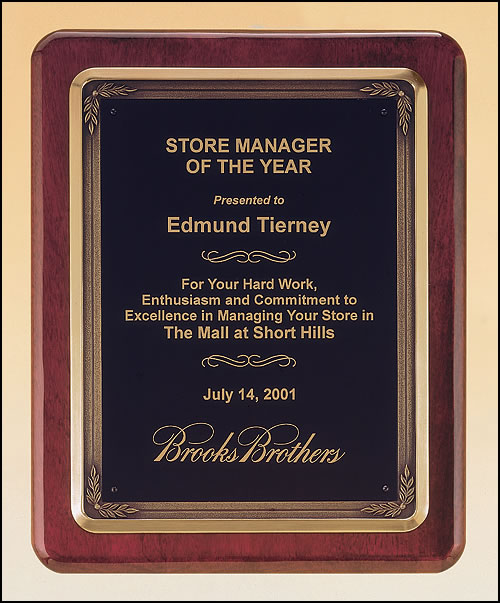 Rosewood Frame Plaque