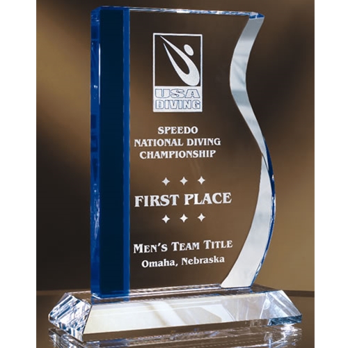 Blue/Clear Crystal Wave