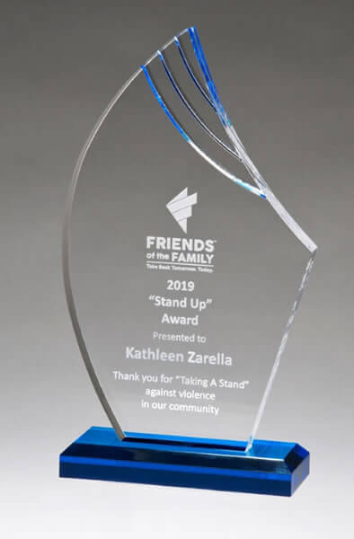 Flame Acrylic-Blue Accents