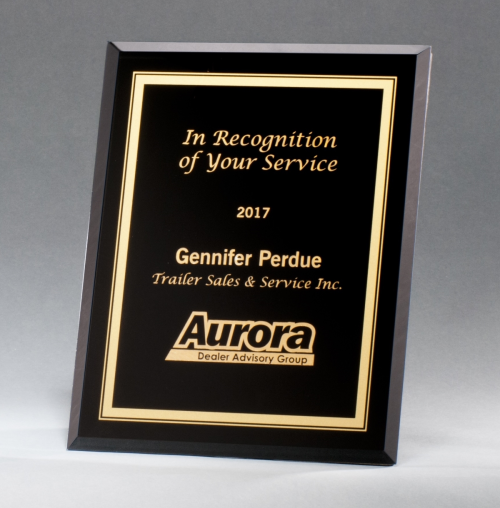 Black Glass Plaque