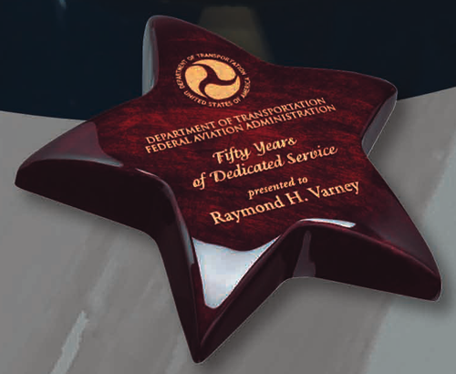 Rosewood Star Paperweight