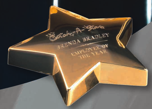 Gold Brass Star Paperweight