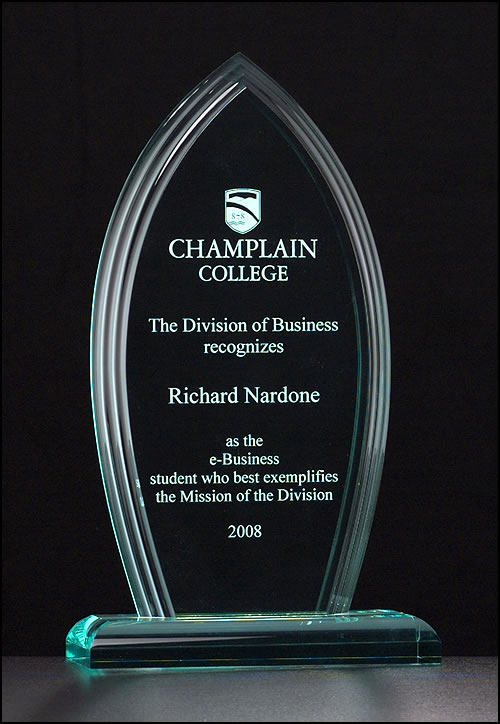 Jade Ribbed Flame Acrylic