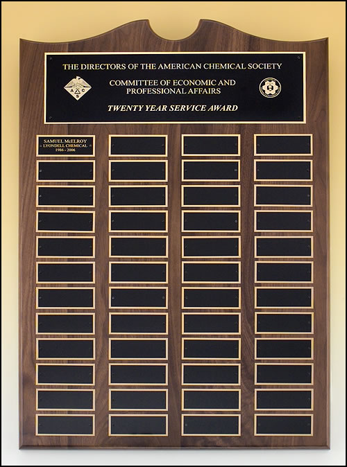 Amer. Walnut Perpetual Plaque-Black