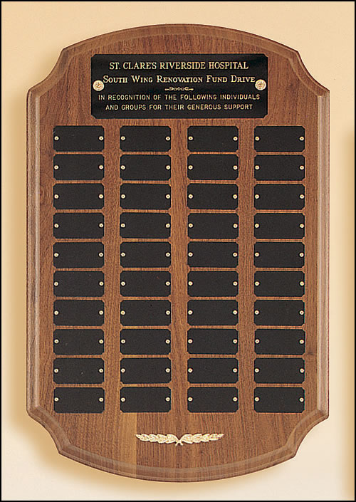 Walnut Ornate Perpetual Plaque