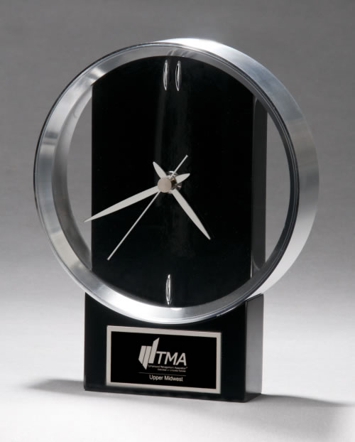 Black/Silver Modern Clock