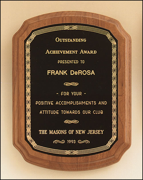 Walnut Plaque w/ Braided Border