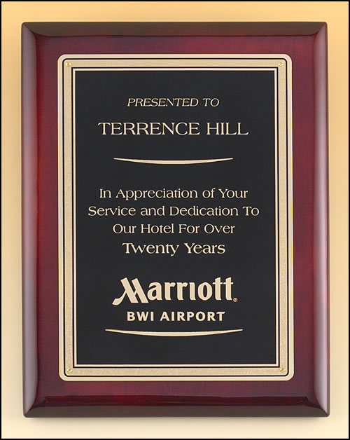 Rosewood Florentine Black Plaque