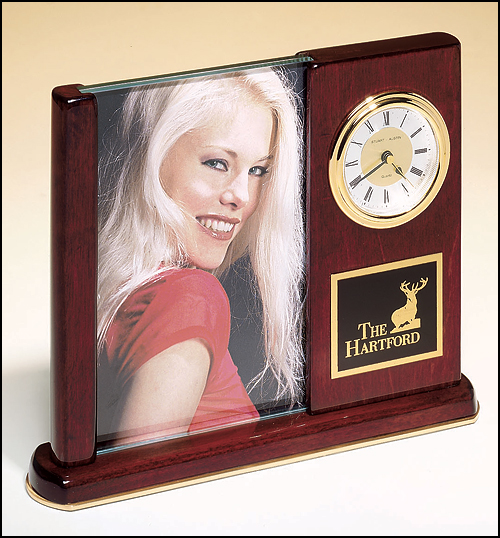 Rosewood Clock and Photo