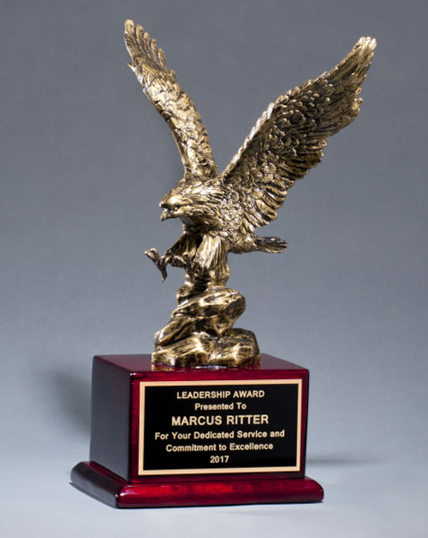 Resin Eagle on Rosewood Base