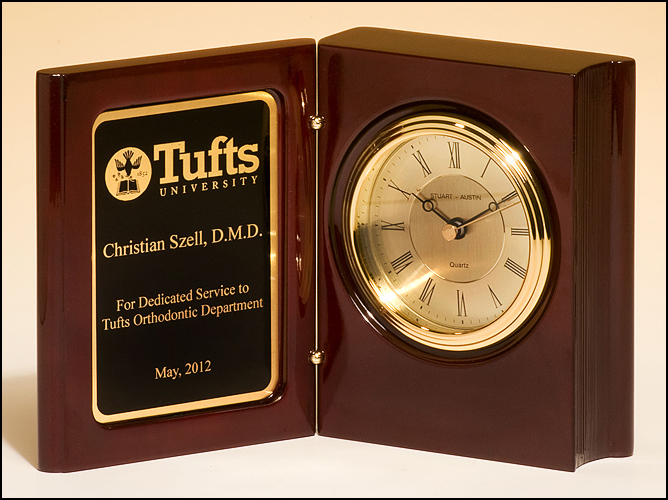 Piano Rosewood Book Clock