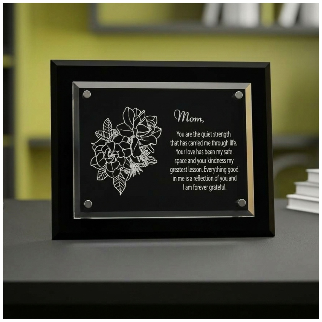 Premium Floating Glass Plaque