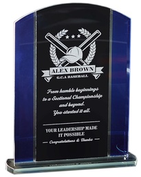 Black and Blue Glass Stand