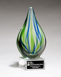 [2266] Blue/Green Teardrop