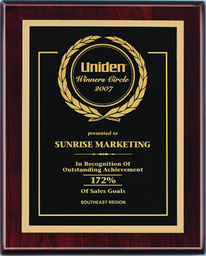 Rosewood Plaque w/ Plate