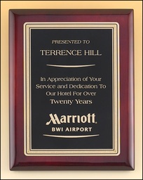 Rosewood Florentine Black Plaque