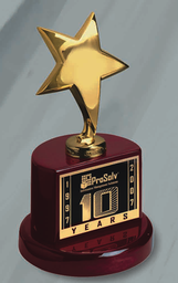 [SP-573] Star on Round Rosewood Base