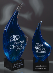 Blue Art Glass Tear Drop
