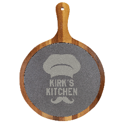 Acacia Wood/Slate Round Board