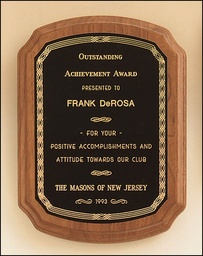 Walnut Plaque w/ Braided Border