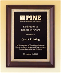 Cherry Finish Plaque