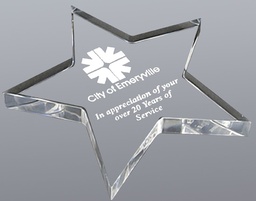 5" Acrylic Star Paperweight - A-STR-A